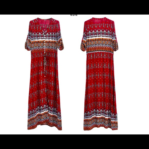 🎉HP🎉 BOHO GYPSY MAXI DRESS/KIMONO (NWT)🦋 - Picture 4 of 6
